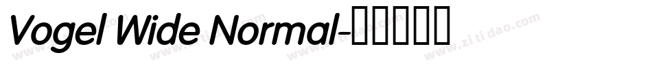 Vogel Wide Normal字体转换